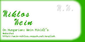 miklos wein business card